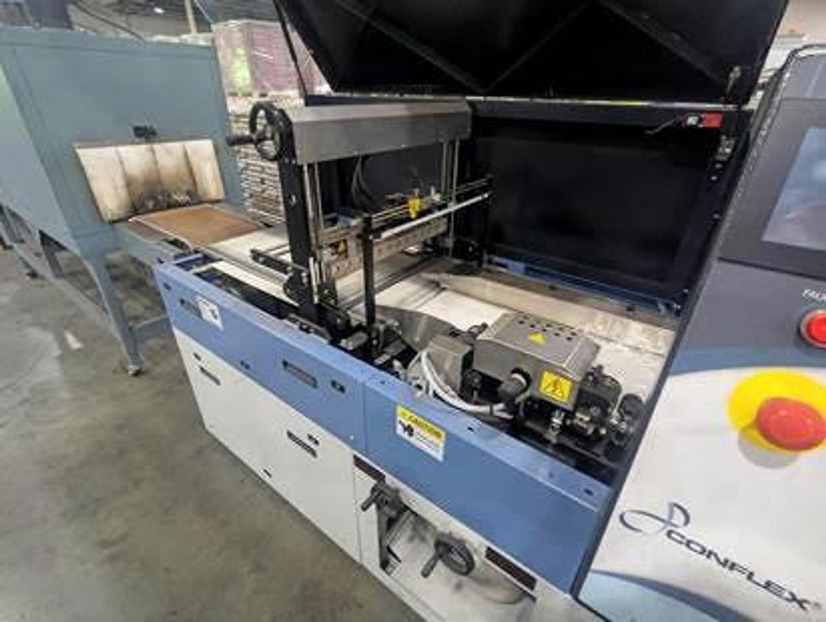 Used CONFLEX SYNC SERVO SHRINK WRAPPER W/ CONFLEX VORTEX 72 SHRINK TUNNEL 2020