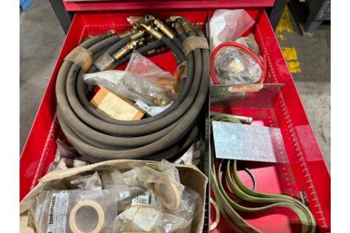 Used INDUSTRIAL 9 DRAWER TOOL CABINET CONTENTS NOT INCLUDED