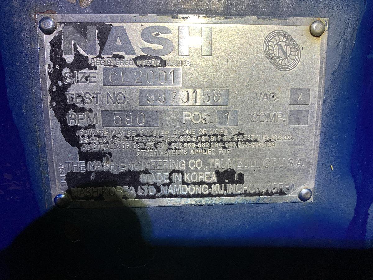 Used NASH VACUUM PUMP MODEL CL2001