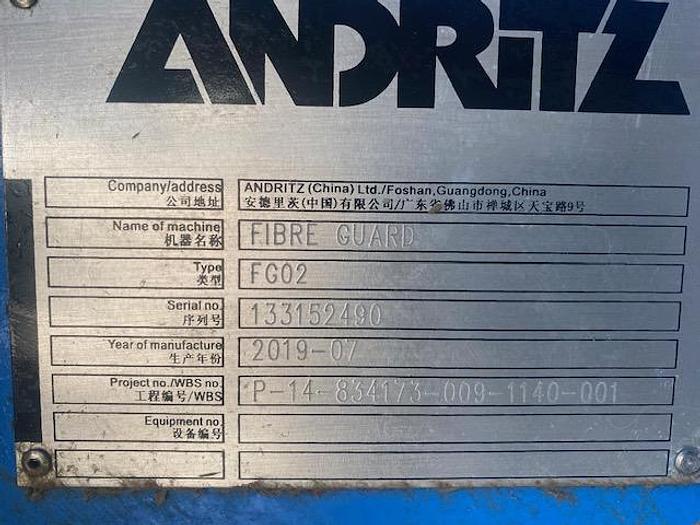 Used ANDRITZ MODEL FGO2 FIBREGUARD STAINLESS STEEL MANUFACTURED 2019