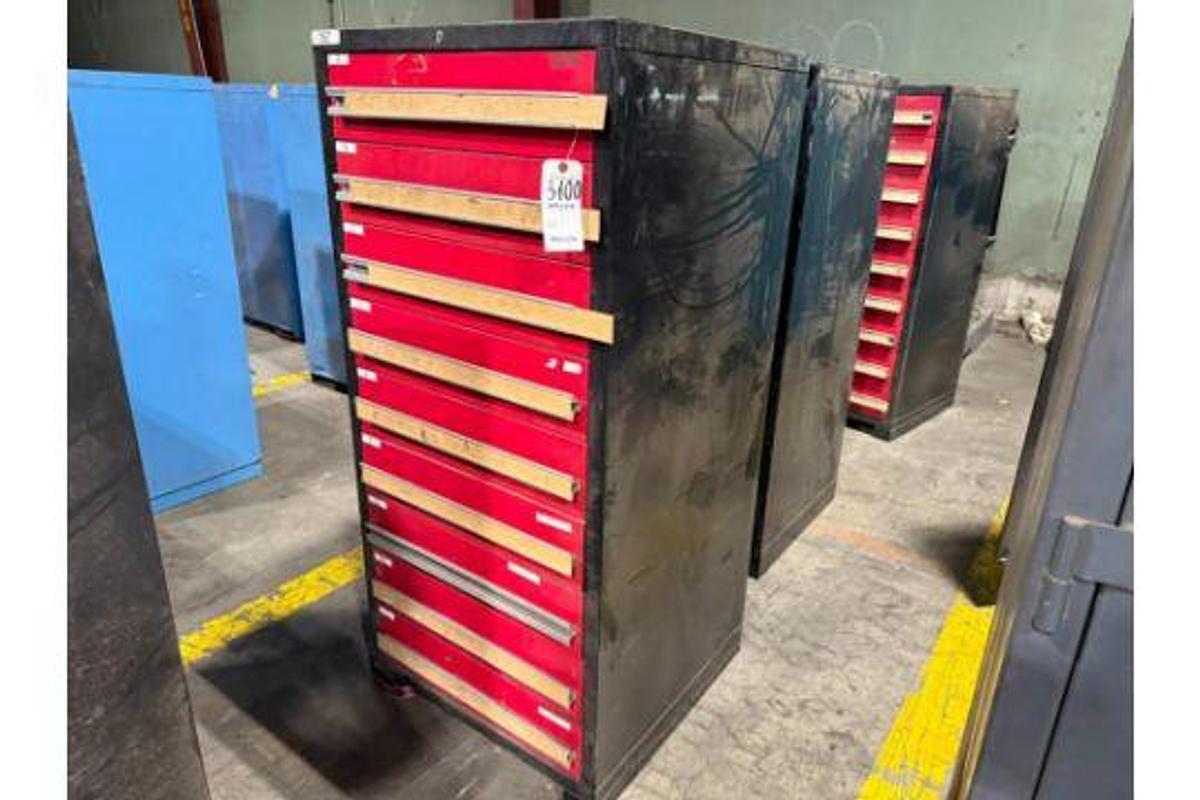 Used INDUSTRIAL 9 DRAWER TOOL CABINET CONTENTS NOT INCLUDED