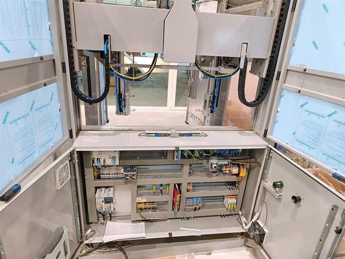 Used PATTYN HIGH-SPEED CASE ERECTING AND BAG INSERTING AUTOMATED PACKAGING SYSTEM