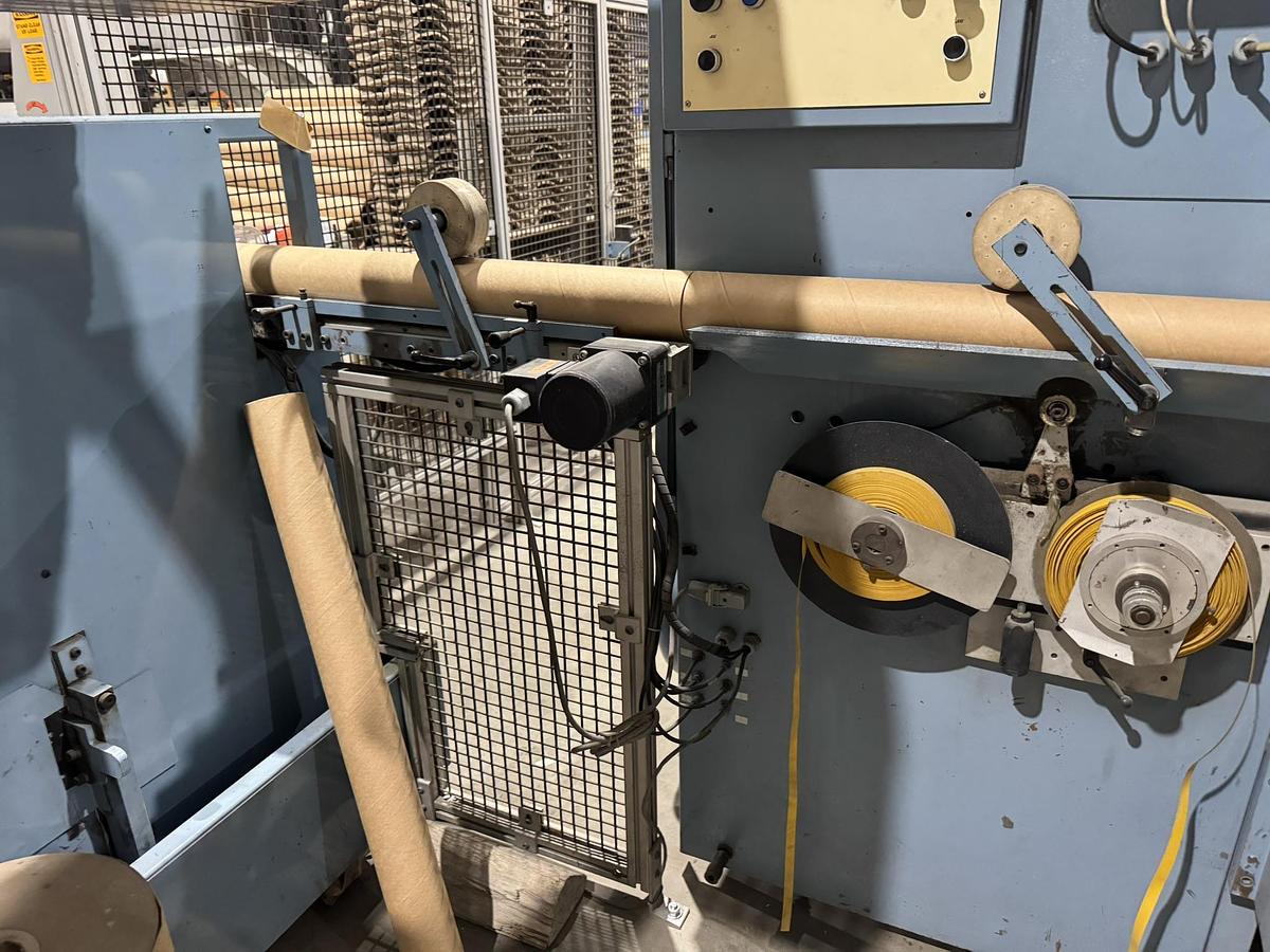 Used 72" WIDE JENNERJAHN MODEL SRA-72 COUNTER ROLL SLITTER REWINDER