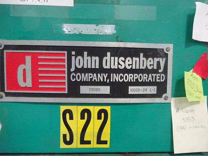 Used 62" DUSENBERY 10000-24 DUPLEX SLITTER REWINDER