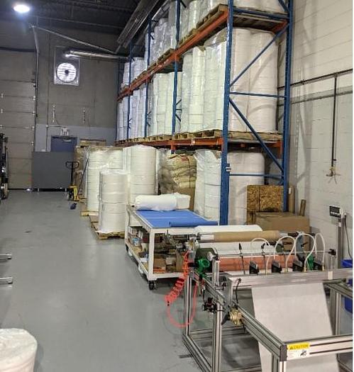 Used 24" WIDE (600MM) BFE PP MELTBLOWN FABRIC MAKING LINE