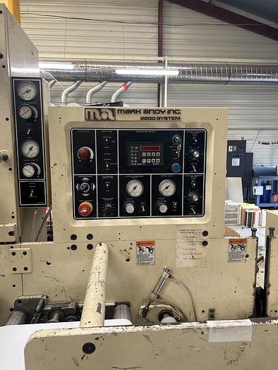 Used MARK ANDY 2200 13" WIDE 4 COLOR FLEXO PRESS 2 DIE STATIONS