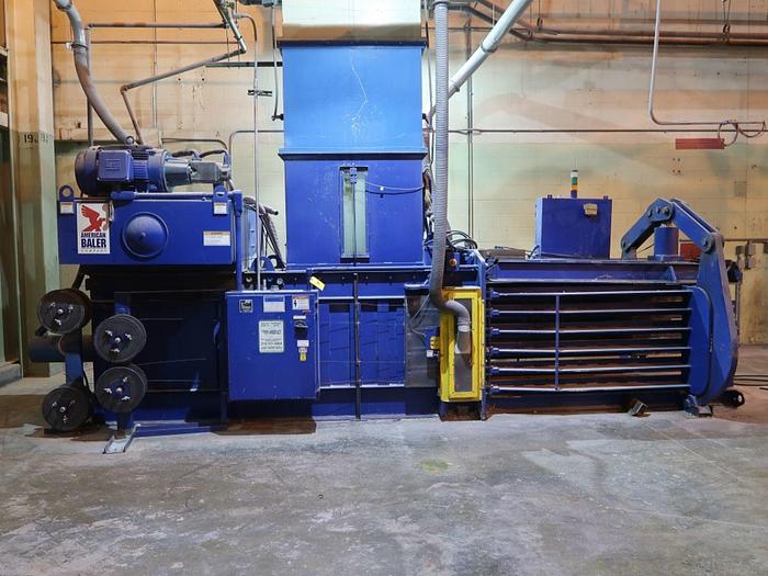 Used 75 HP AMERICAN BALER 9" CYLINDER AUTO TIE HORIZONTAL BALER MODEL 5029H975 PENDING