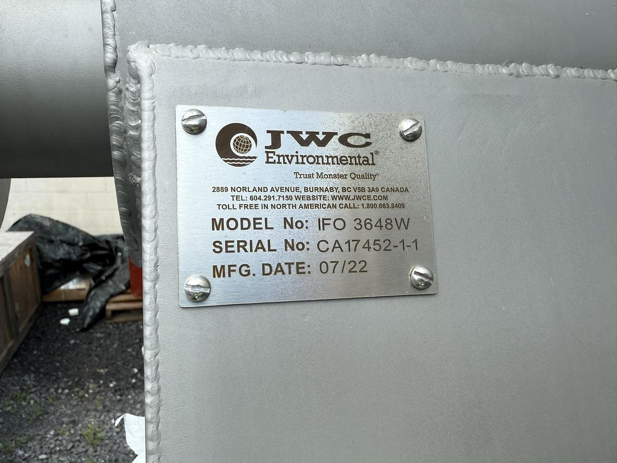 Used JWC ENVIRONMENTAL MODEL IFO 3648W DRUM TROMMEL SCREEN MANUFACTURED 2022