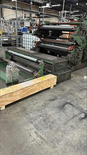Used 60" WIDE DIETZCO SLEETER WITH 3 COLOR WOLVERINE PRINTER