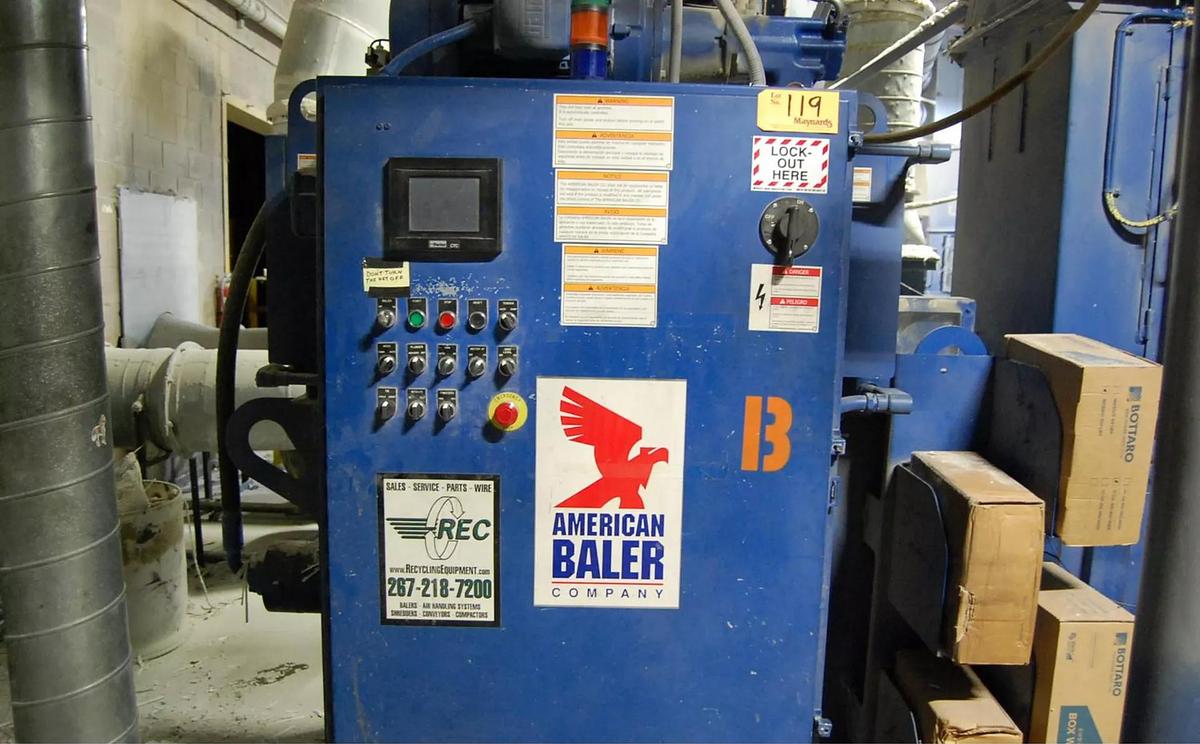 Used 30 HP HORIZONTAL AUTO TIE AMERICAN BALER MODEL PAC4029730