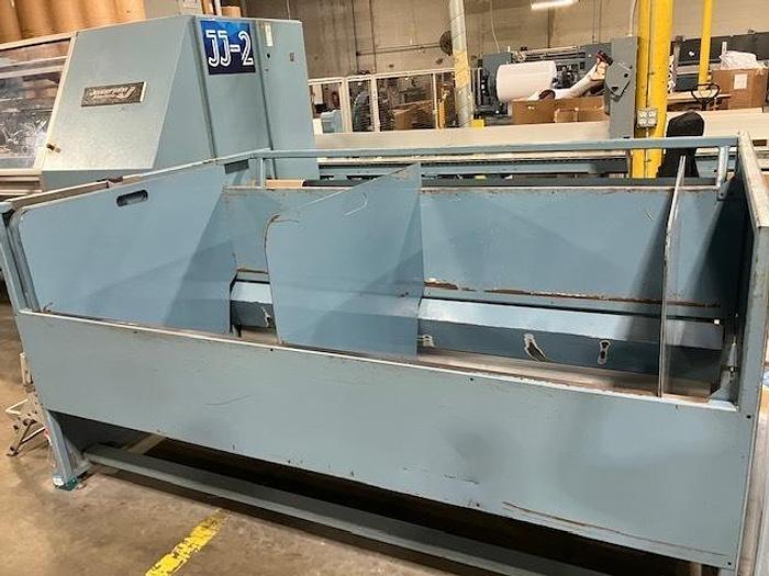 Used 73" WIDE JENNERJAHN MODEL JLS-73-18 AUTOMATIC COUNTER ROLL REWINDER