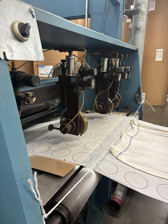 Used 38" WIDE EVTEC DUAL ROTARY CUT SIZE SHEETER