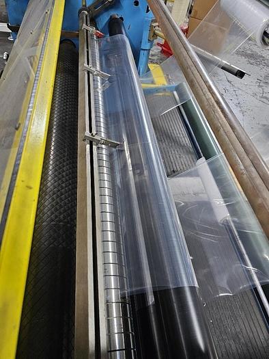 Used 63" WIDE KAMPF CONSLIT US 106 DUPLEX CANTILEVERED SLITTER REWINDER