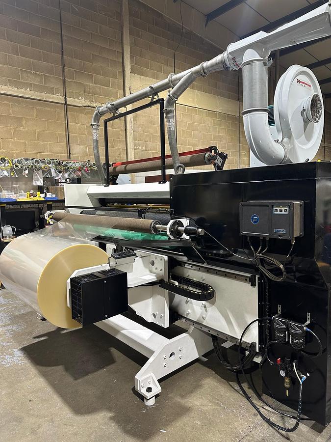 Used 63" WIDE SRC SYSTEMS LTD. MODEL 365 DUPLEX SLITTER REWINDER - OEM REFURBISHED & RUNNING