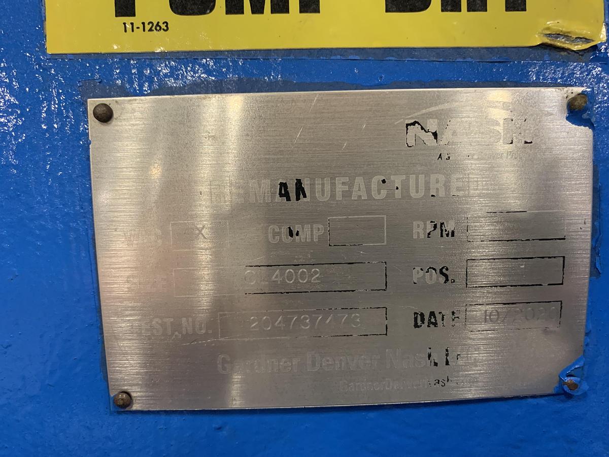 Used NASH CL4002 VACUUM PUMP REMANUFACTURED 2020