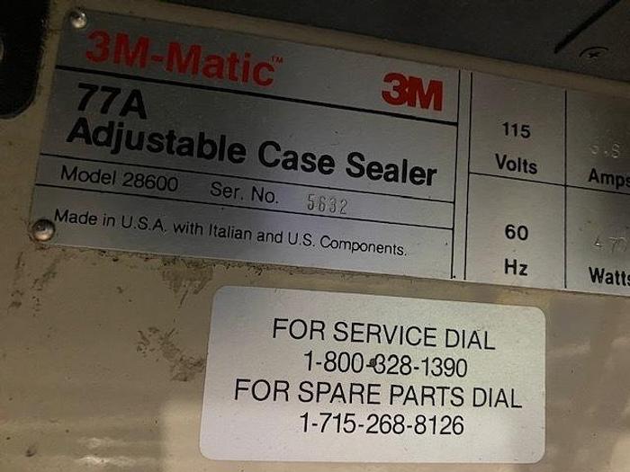Used 3M-MATIC 77A ADJUSTABLE CASE SEALER MDL. 28600