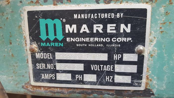 Used MAREN 203-103 ET TPP HORIZONTAL BALER WITH AUTO-TIE 40HP 8 INCH CYLINDER