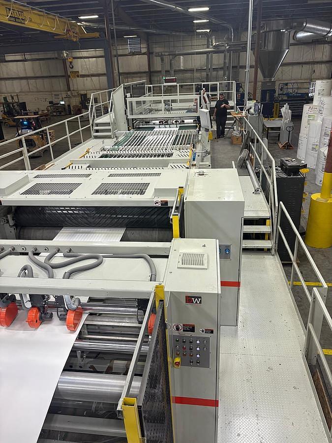 Used 98" WIDE BW PAPERSYSTEMS / MARQUIP FALCON 2500 DUAL ROTARY SHEETER - MFG 2018