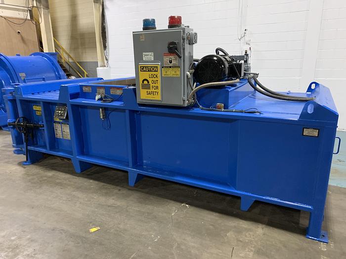 Used EXCEL MODEL EX-62 TWIN CYLINDER CLOSED DOOR BALER WITH CONVEYOR