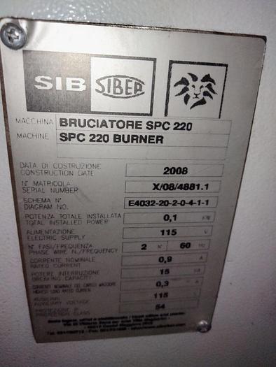 Used SIB SIBER MODEL 220 BURNER