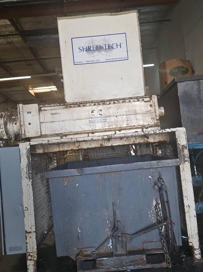 Used SHRED TECH MODEL ST-50 DUAL SHAFT SHREDDER 50 HP COMPLETE