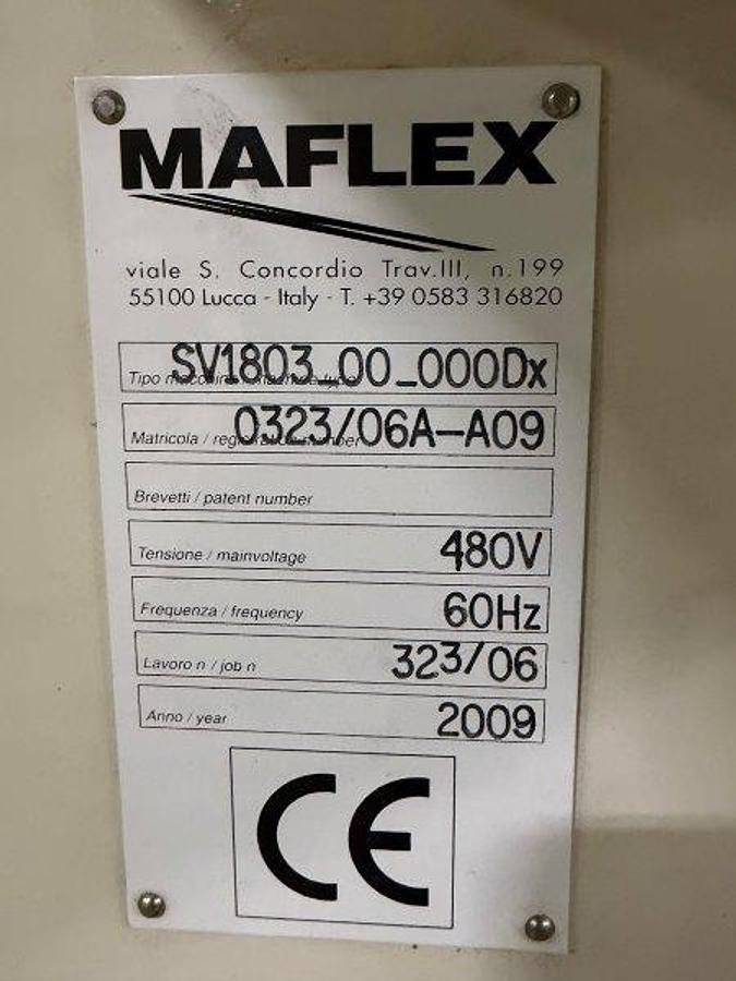 Used 108" WIDE MAFLEX HESTIA MODEL SA-502 INDUTRIAL ROLL REWINDER
