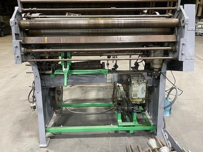 Used 55" BECK ROTARY KNIFE SHEETER W/ OUTPUT BELT CONVEYOR 7.5 HP