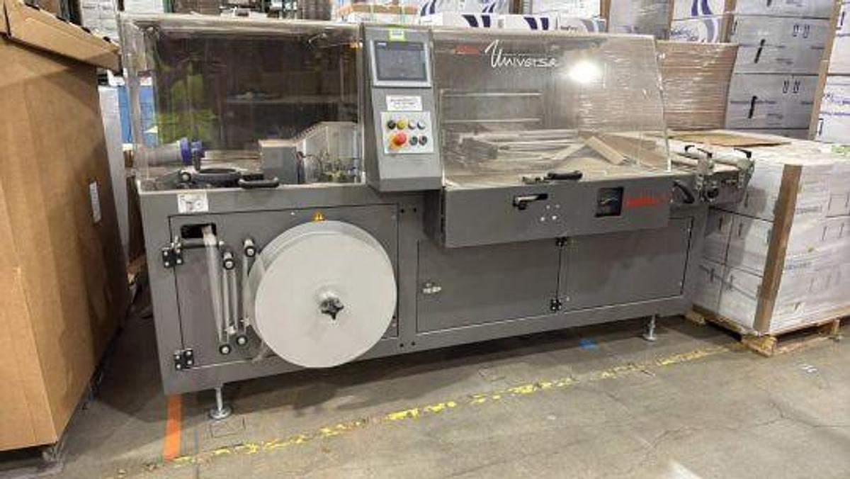 Used KALLFASS UNIVERSA 800 AUTOMATIC SIDE SEL SHRINK WRAP SYSTEM MFG 2020