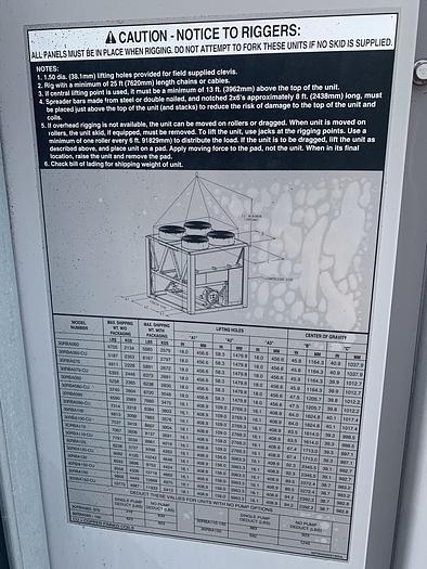 Used CARRIER CHILLER MODEL 30RBB1106-1-C-3