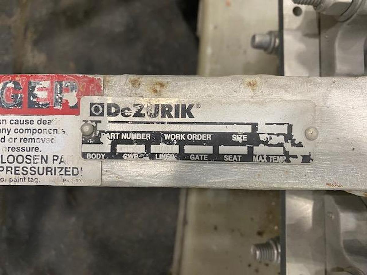 Used DEZURIK SIZE 6" SS MANUAL SLIDE GATE VALVES LOT OF 6