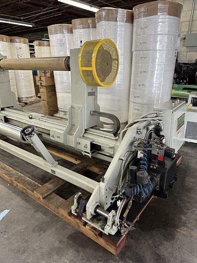 Used 60" WEBCO SHAFTLESS FLOOR PICK UP UNWIND STAND WITH EDGE GUIDE 60" DIAMETER