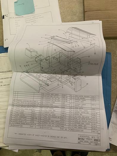 Used 30" ROSENTHAL SHEETER MODEL SM-30-Z-C