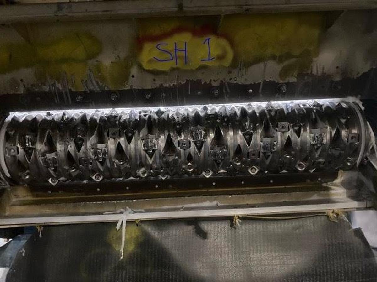 Used 62" x 80" VECOPLAN MODEL VAZ1300 M-FF SINGLE SHAFT SHREDDER 150HP