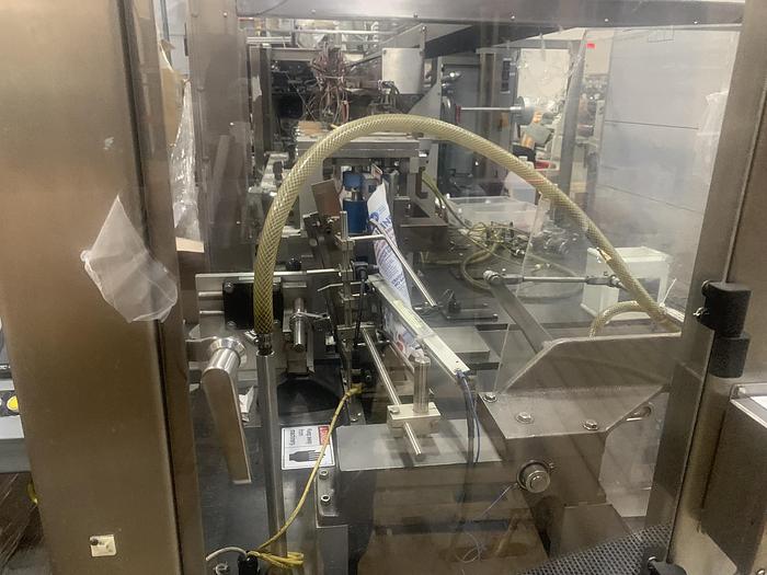 Used KHS-BARTELT VERTICAL POUCH MACHINE WITH HOODED SLIDE ZIPPER ATTACHMENT