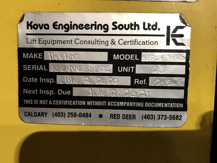 Used 12,000 POUND HYSTER S120FTPRS FORKLIFT WITH PAPER ROLL CLAMP MFG. 2017- PENDING SALE NF