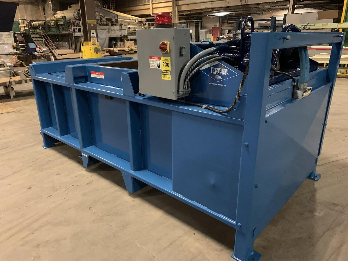 Used EXCEL EX-60 AUTOMATIC MANUAL TIE BALER WITH CONVEYOR VIDEO AVAILABLE