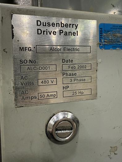 Used 72" DUSENBERY 613 COUNTER ROLL REWINDER