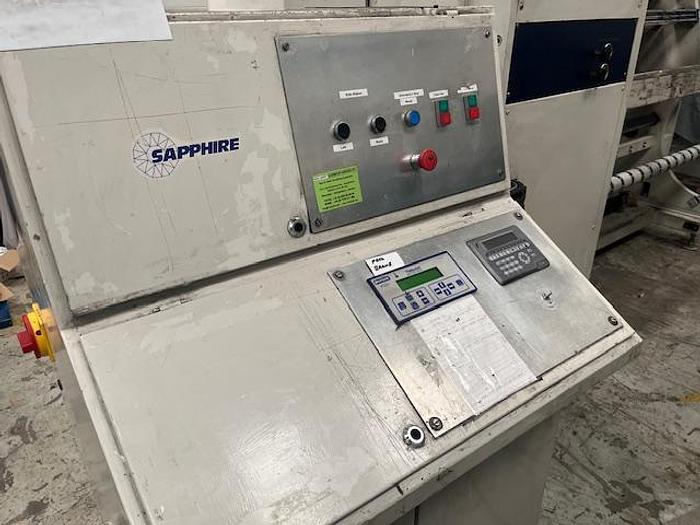 Used 63" ASHE SAPPHIRE DUPLEX CANTILEVERED SLITTER REWINDER - DRIVE & PLC UPGRADE