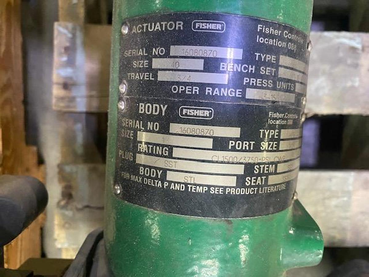 Used FISHER CONTROL VALVE S/S