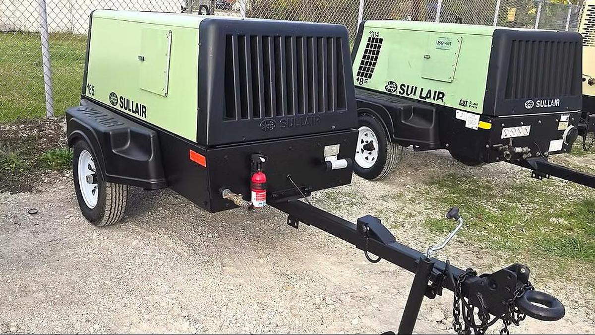 Used SULLAIR MODEL 185 PORTABLE AIR COMPRESSOR