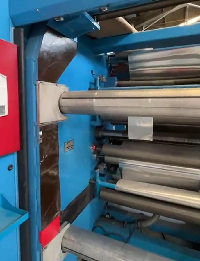 Used 41" (1050mm) WIDE KAMPF CONSLIT III 10/085 ALUMINUM FOIL DUPLEX SLITTER REWINDER