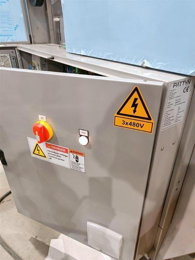 Used PATTYN HIGH-SPEED CASE ERECTING AND BAG INSERTING AUTOMATED PACKAGING SYSTEM