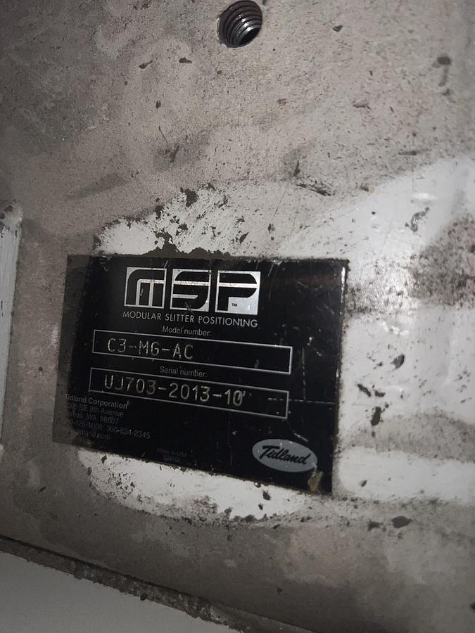 Used 84" CLASS III TIDLAND SLITTING SECTION WITH DRIVEN FEMALE KNIFE SECTION INCLUDES (5) MALE KNIVES