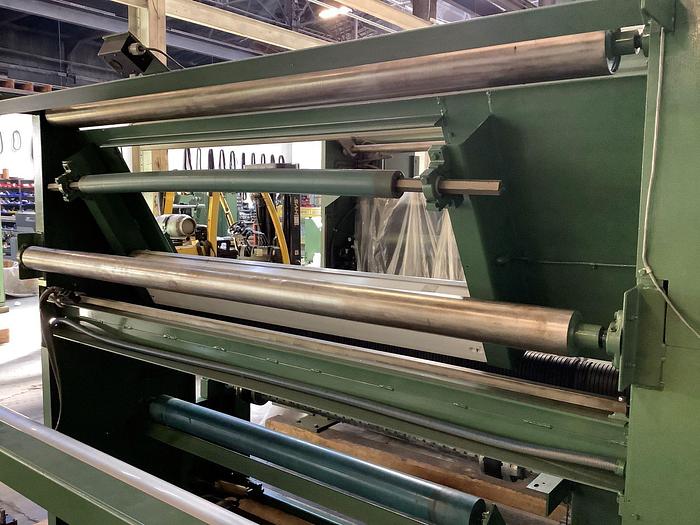 Used 62" WIDE SHAR MANUFACTURING CENTERWIND INSPECTION AND REWIND MACHINE