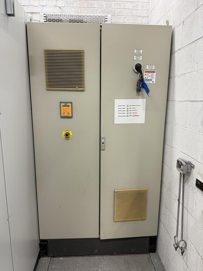 Used 110" FACE LANGSTON MODEL DA TWO DRUM SLITTER REWINDER 72" REWIND DIAMETER