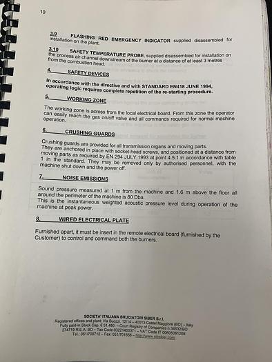 Used SIB SIBER MODEL 220 BURNER #2