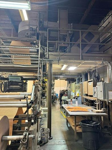 Used 55" WIDE PCMC 8 COLOR CI PRESS - 50" UNWIND & REWIND DIAMETERS