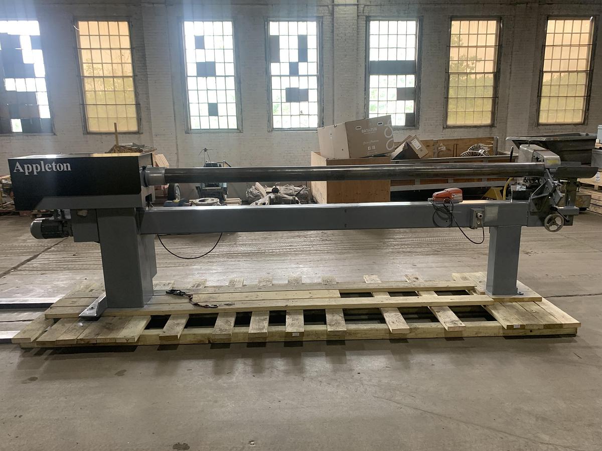 Used 120" WIDE APPLETON MENASHA MODEL S200 CORE CUTTER - 5" DIAMETER CORES