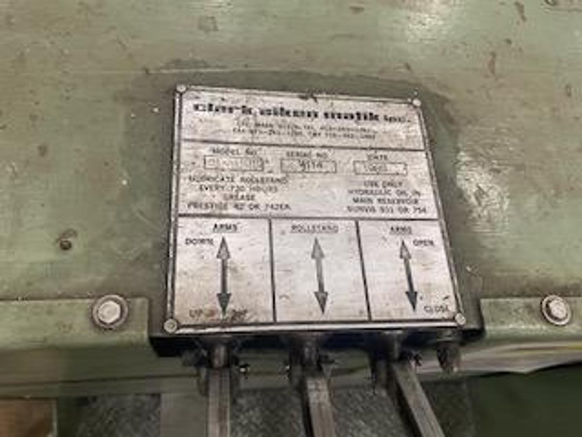 Used CLARK AIKEN 72" W X 72" OD SHAFTLESS FLOOR PICKUP HEAVY DUTY UNWIND STANDS