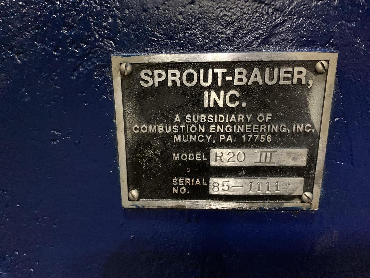 Used 20" SPROUT BAUER ANDRITZ R20 III TWIN FLOW REFINER - PENDING RF
